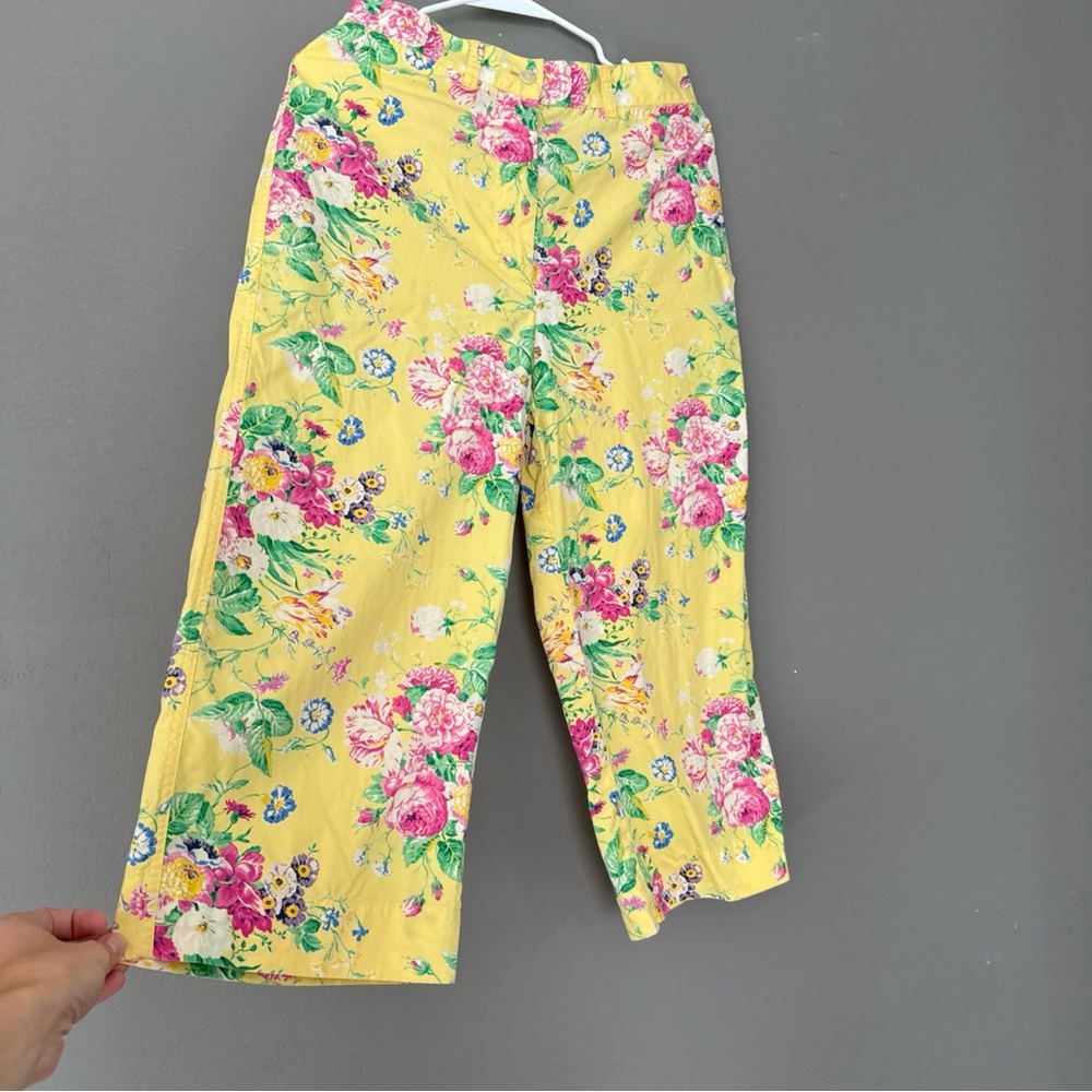 Ralph Lauren Yellow Floral Pants